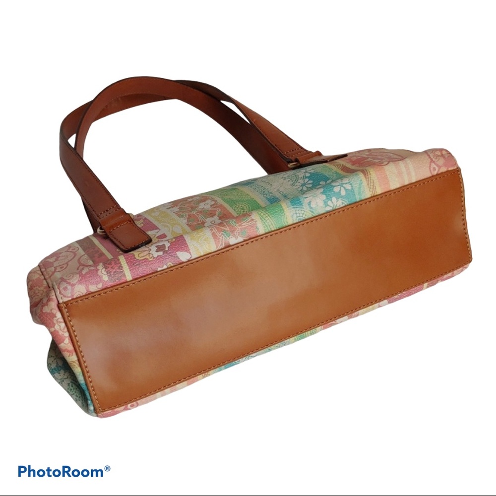 Fossil Floral/ Paisley Satchel Purse - Picture 5 of 7